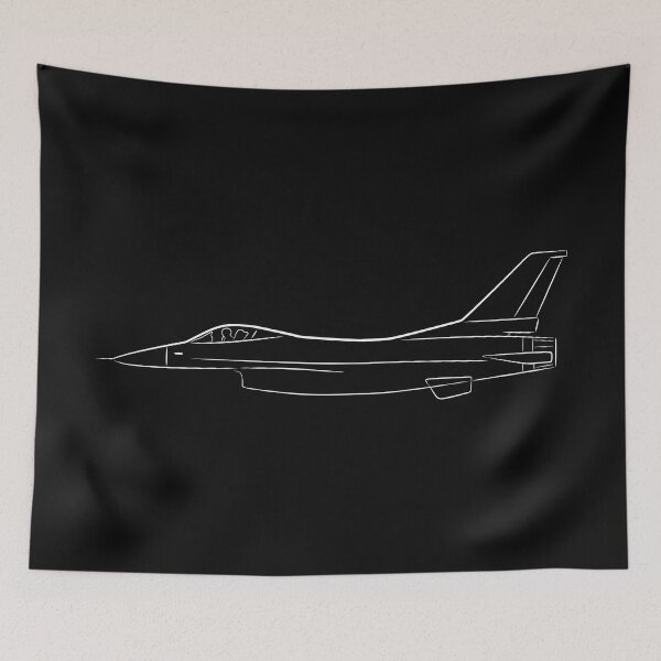 Item preview,  f-16 fighter jet sketch white  designed and sold by powerpointer.