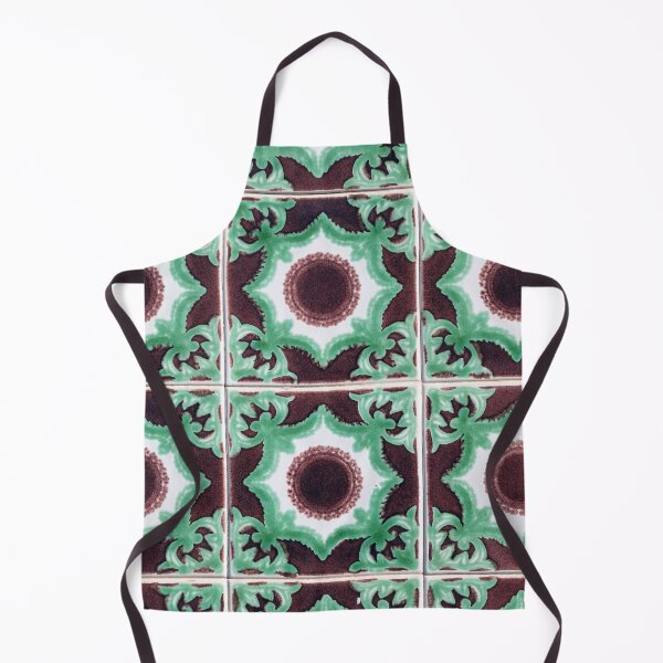 Item preview, Portuguese Green And Brown Tiles , Abstract Patterns On Ceramic Tile designed and sold by Tamas Das.