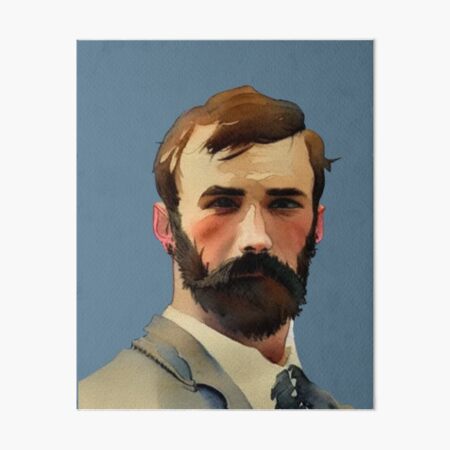 Item preview, Strong muscular bearded male face, male portrait art, Male portrait illustration, Male face sketch art designed and sold by Artsareus.