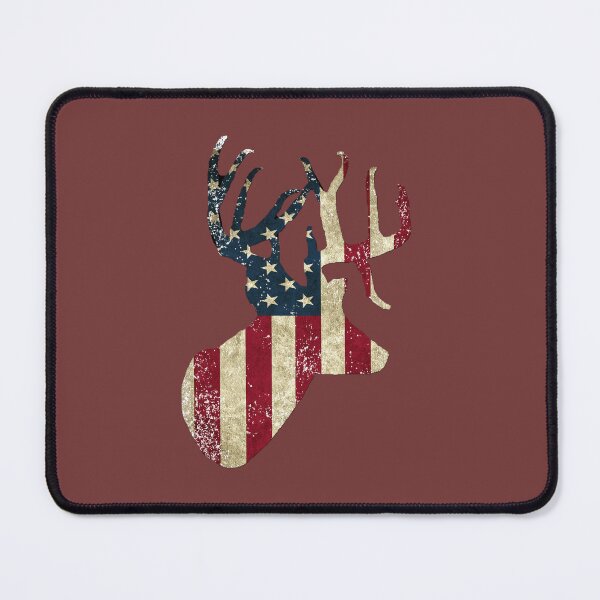 Item preview, Minimalist Patriotic Whitetail Buck Deer Head designed and sold by LifeCrush.