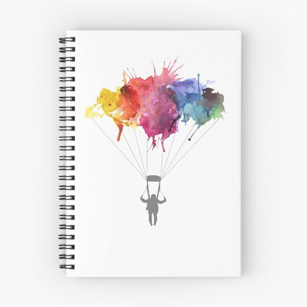 Item preview, Skydiving, Skydiver parachute, parachuting. Watercolor Illustration designed and sold by STYLESYNDIKAT.