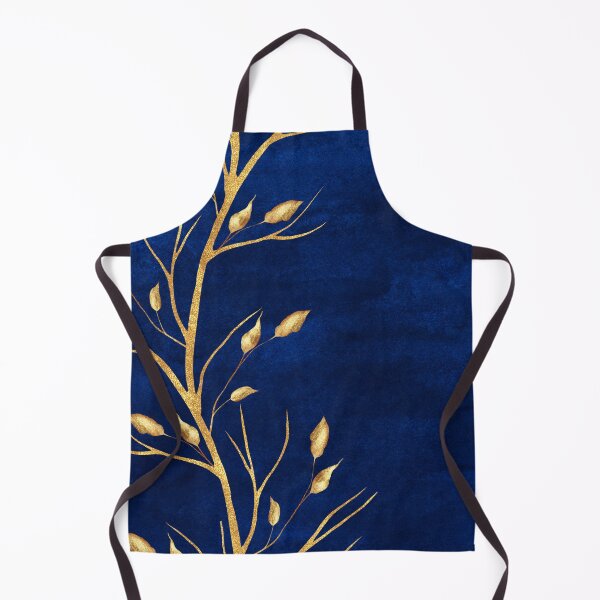 Item preview, Navy Blue & Gold Tropical Print designed and sold by Harman83.
