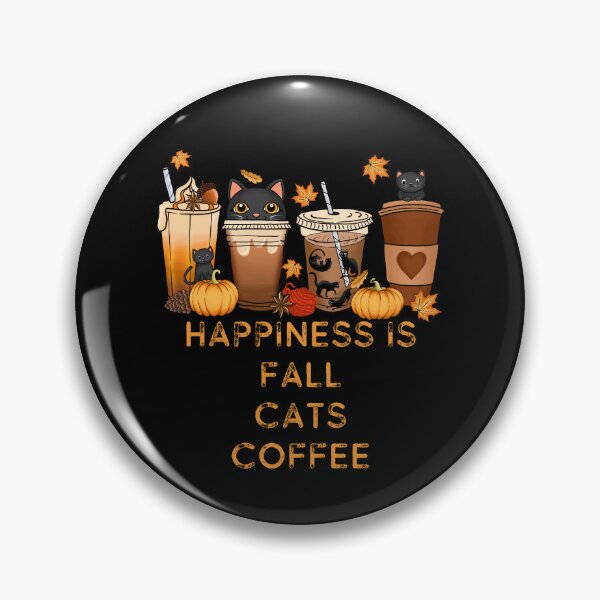 Item preview, Happiness Is Fall Cats And Coffee designed and sold by RockBeeDesigns.