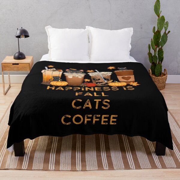 Item preview, Happiness Is Fall Cats And Coffee designed and sold by RockBeeDesigns.
