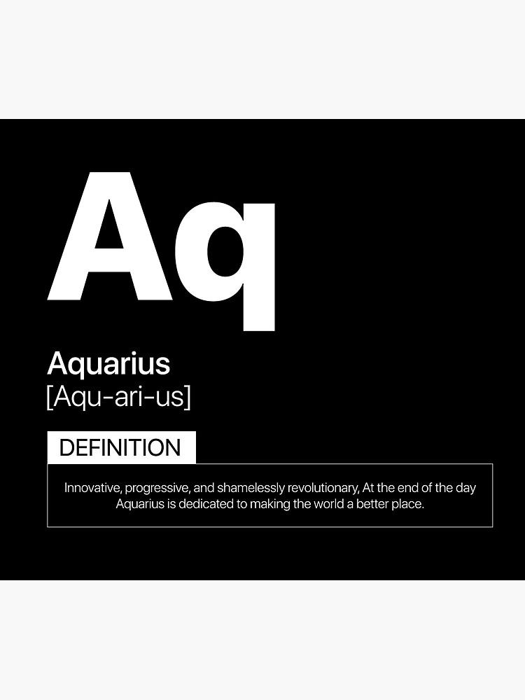 "Aquarius Zodiac Sign definition Sticker" Sticker for Sale by Daymand