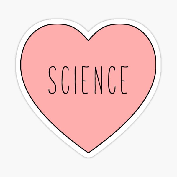 I Love Science Heart Sticker