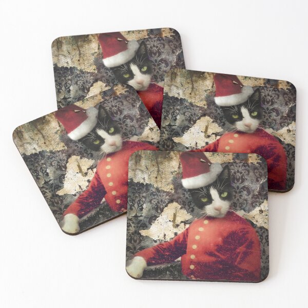 Item preview, Santa Paws - Christmas Santa Tuxedo Cat designed and sold by thelonelypixel.