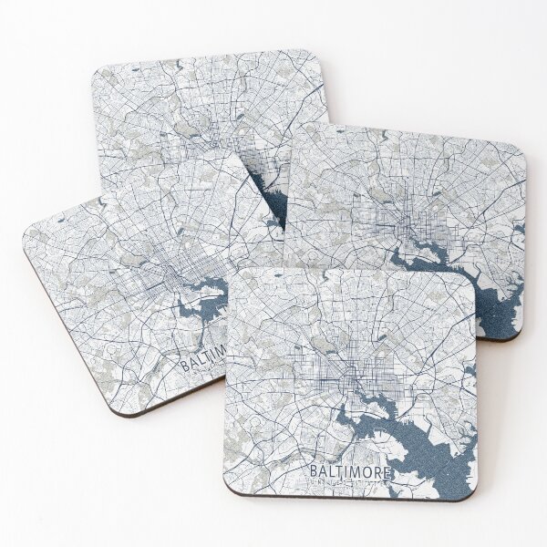 Item preview, Baltimore City Map of Maryland, USA - Coastal designed and sold by deMAP.