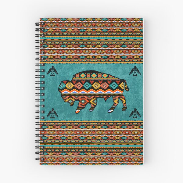 Aperçu de l'œuvre Bison Avec Motif Tribal Avec Turquoise Multi Couleurs créée et vendue par handsoftime2020.