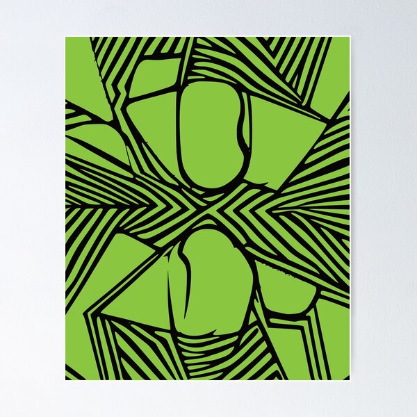 Item preview, Vine, Geometric design, In Forest Green designed and sold by I-Desire.