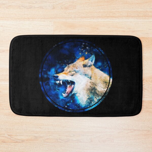 Item preview, Cool Neon Fractal Glow Ferocious Alpha Wolf Art 3 designed and sold by Cawaiico.