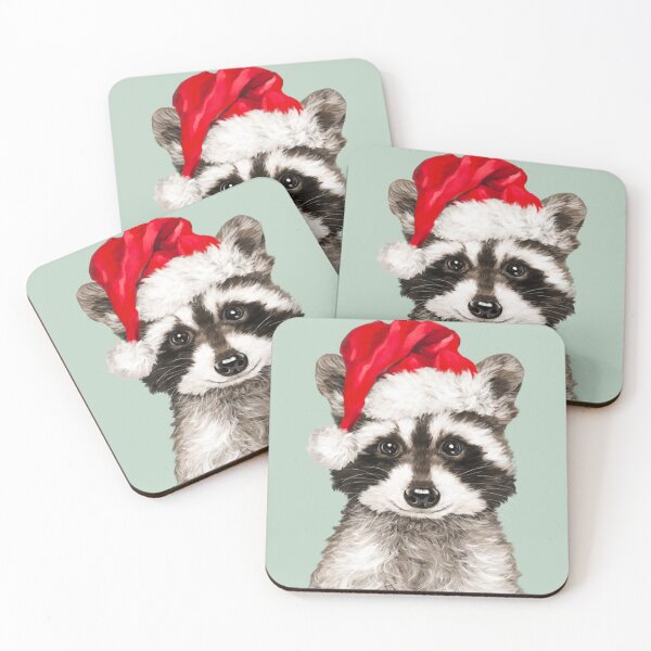 Item preview, Christmas Baby Raccoon Green designed and sold by bignosework.