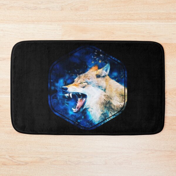 Item preview, Cool Neon Fractal Glow Ferocious Alpha Wolf Art 5 designed and sold by Cawaiico.