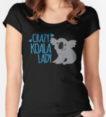 Crazy koala lady (new) Women's Fitted Scoop T-Shirt