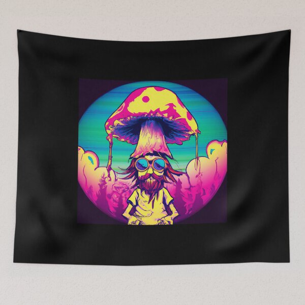 Item preview, Happy happening hippie man logo image designed and sold by Faytaiart.