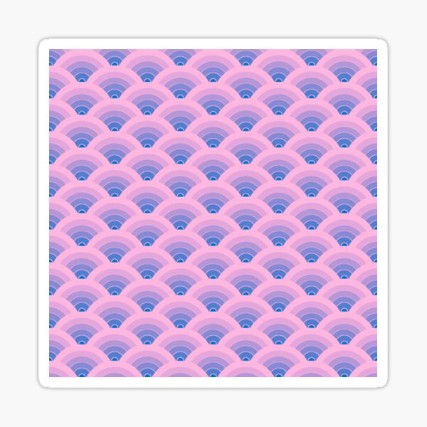 "Japanese Pattern - Pink and Blue" Sticker for Sale by Formosus | Redbubble