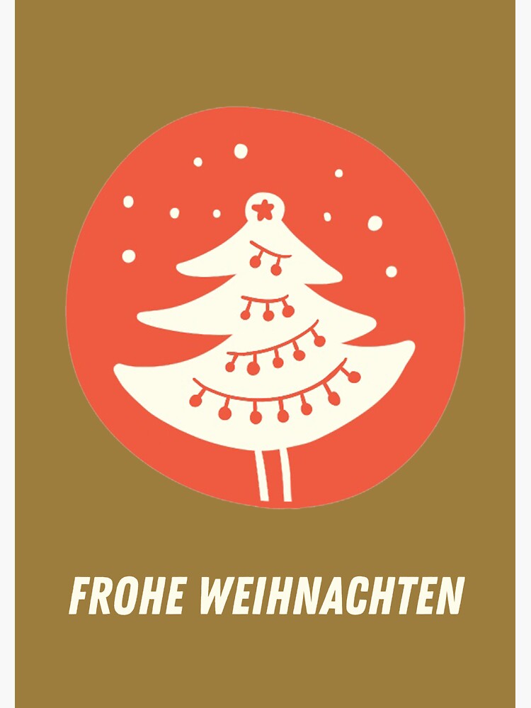 "Frohe Weihnachten, Weihnachtskarte, Happy Christmas in German, Merry