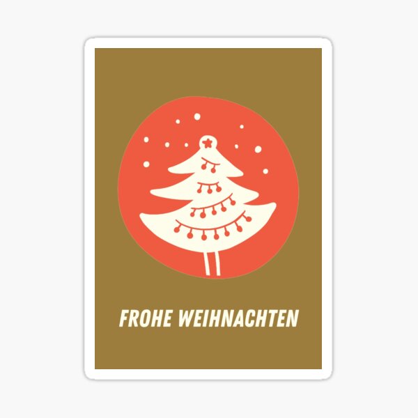 "Frohe Weihnachten, Weihnachtskarte, Happy Christmas in German, Merry