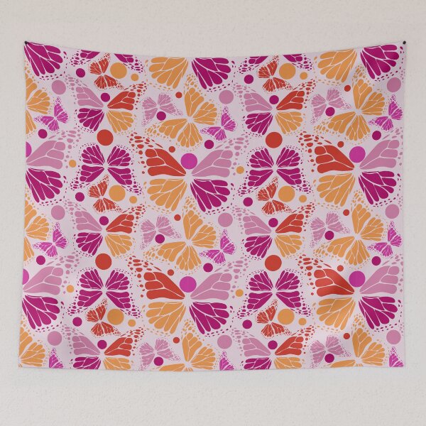 Item preview, colorful butterfly pattern designed and sold by vidyaroul.