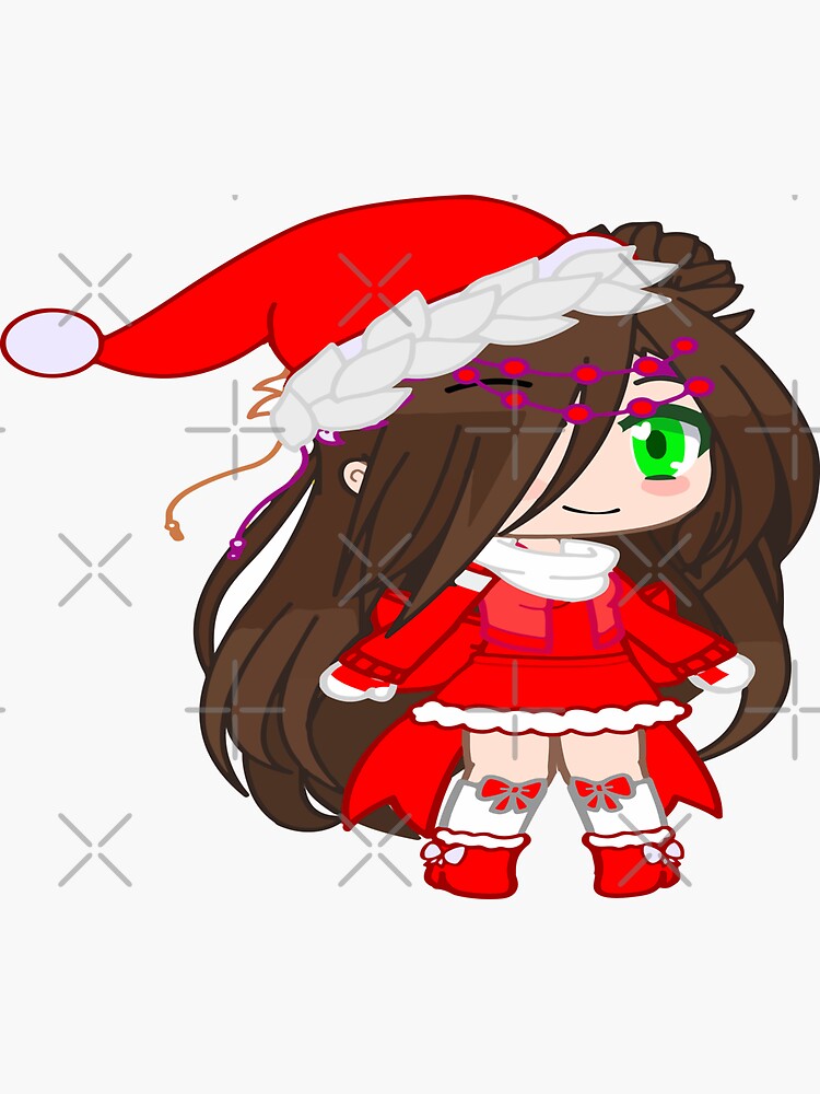 Sticker « Christmas Gacha Chibi Girl Poupées de Noël Noël anime
