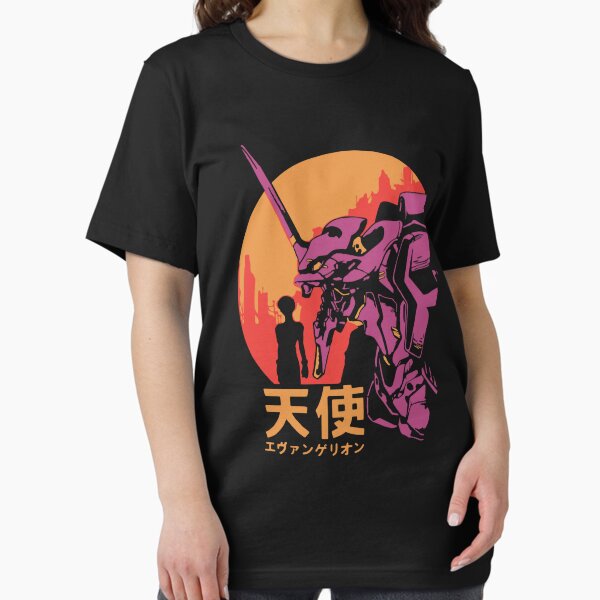 Vista previa del artículo con la obra «Camiseta retro de Neon Genesis Evangelion», diseñado y vendido por Liana Wilkinson.