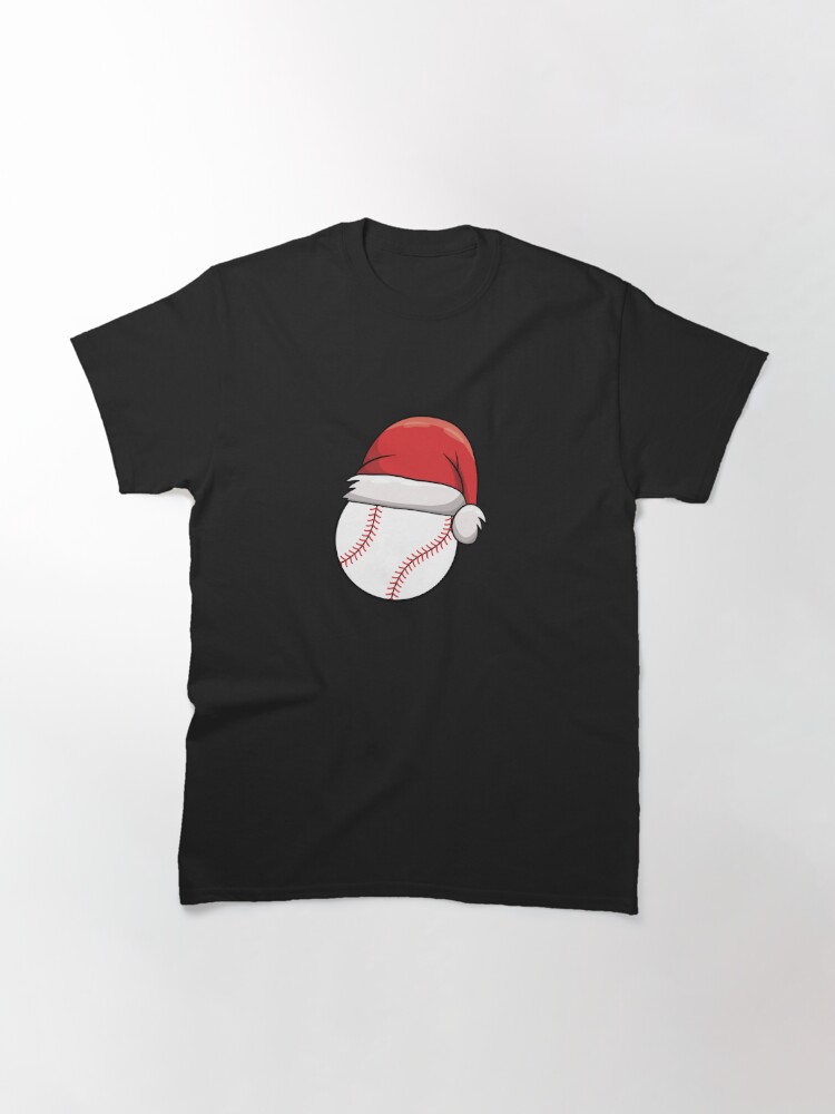 Disover Baseball Chirstmas Cute Baseball Xmas Santa Hat For Lovers Baseball Classic T-Shirt