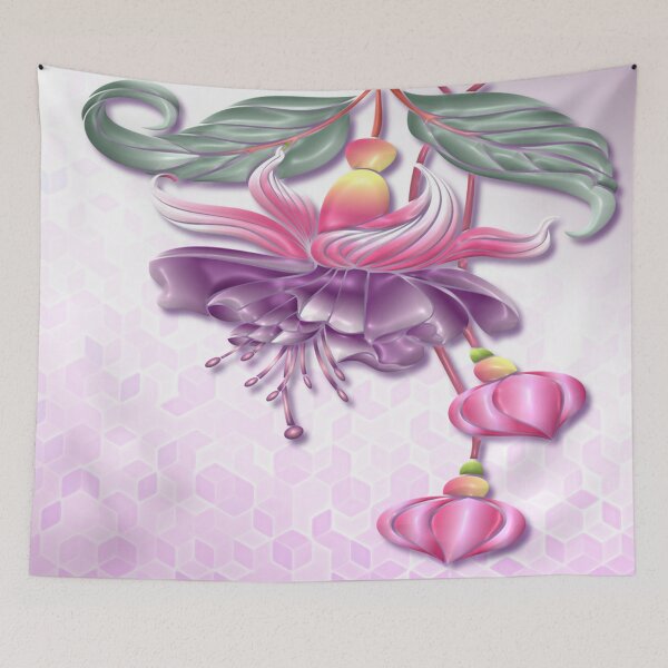 Item preview, Abstract Pink Purple Flower Graphic designed and sold by Paula Helit.
