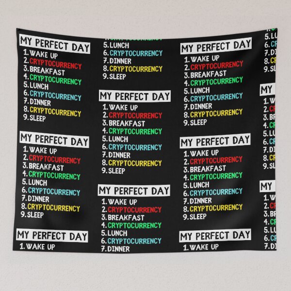 Item preview, My Perfect Day Crypto Funny Cryptocurrency Investing Humor designed and sold by Trankix.