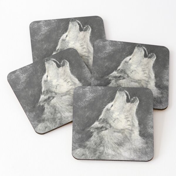 Item preview, Howling Wolf Art Design Draw Street Art Graphic Retro Vintage designed and sold by BK-Fishing.