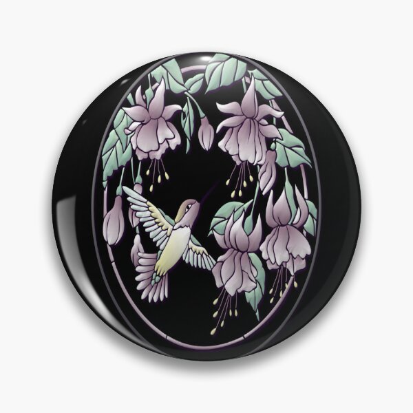 Item preview, Hummingbird with Flowers Vector Graphic designed and sold by Paula Helit.
