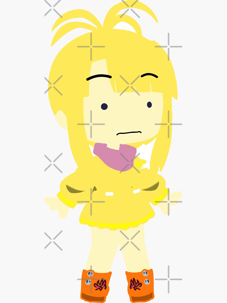 "Gacha club girl Yellow hair cartoon Yellow anime gacha chibi girl