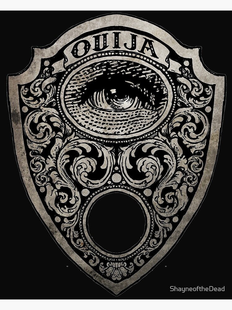 Ornate shield. Глаз Уиджа. Уиджа тату. Ouija Board Planchette Tattoo. Пашетка Ouija.