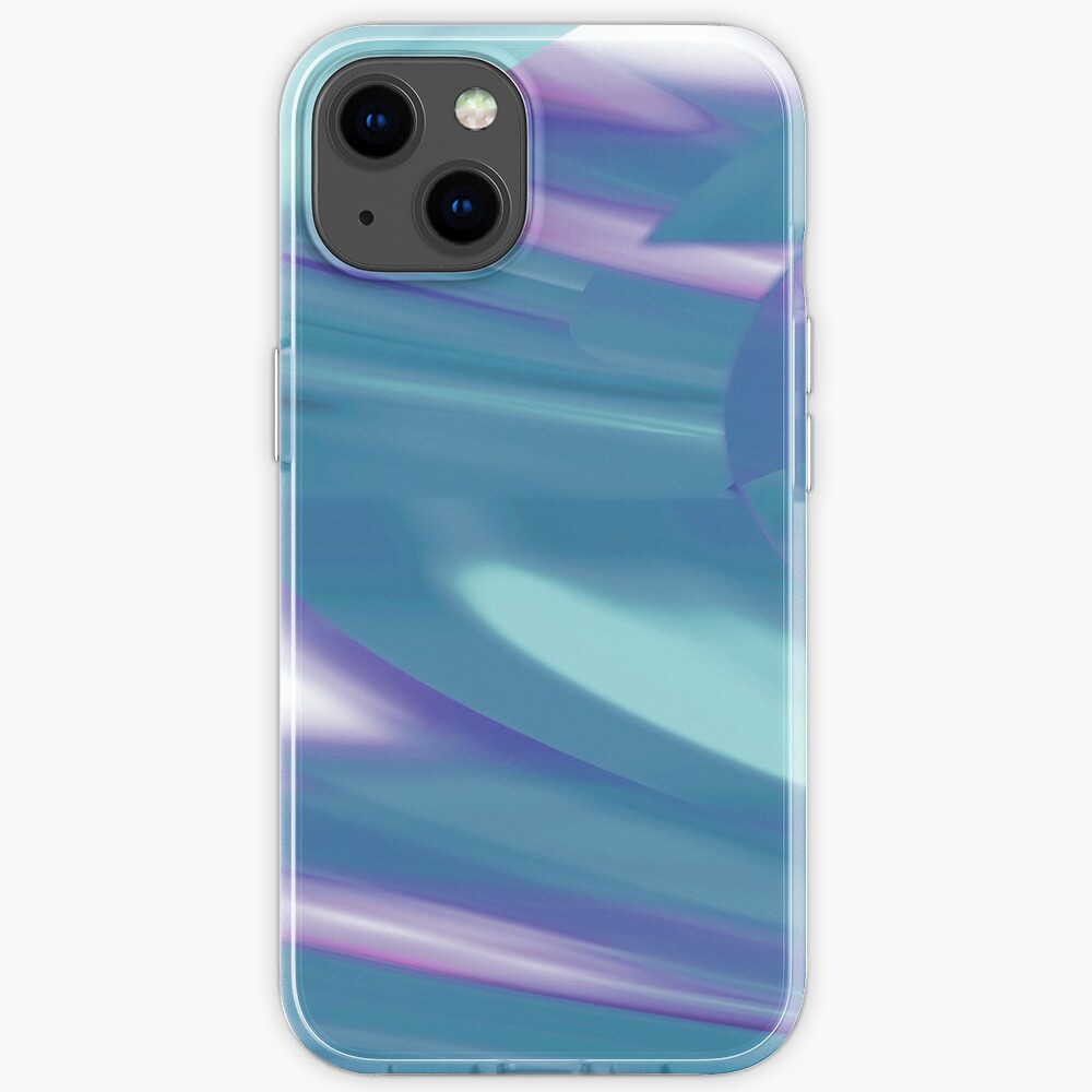 Teal + Purple, Abstract Interstellar Time Traveler II Design iPhone Case