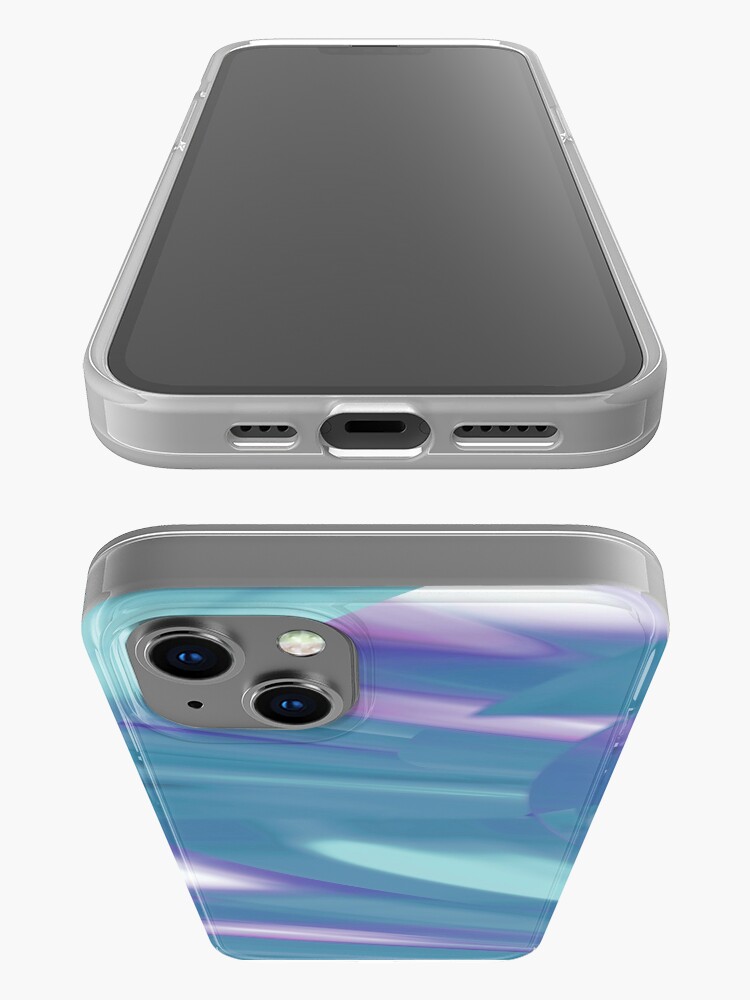 Alternate view of Teal + Purple, Abstract Interstellar Time Traveler II Design iPhone Case