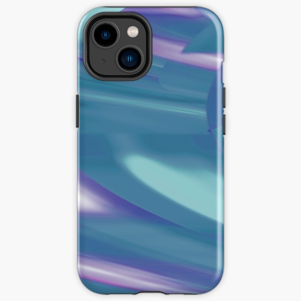 Teal + Purple, Abstract Interstellar Time Traveler II Design iPhone Case