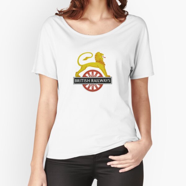 British Railway Lion on Bicycle Emblem Relaxed Fit T-Shirt