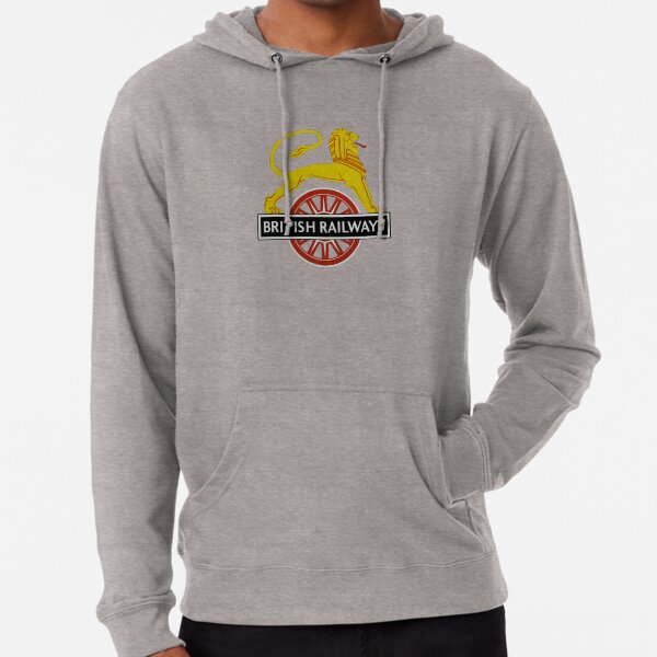 British Railway Lion on Bicycle Emblem Lightweight Hoodie