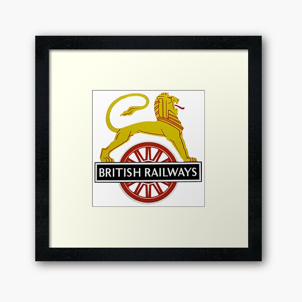 British Railway Lion on Bicycle Emblem Framed Art Print