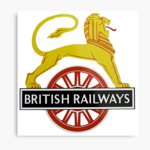 British Railway Lion on Bicycle Emblem Metal Print