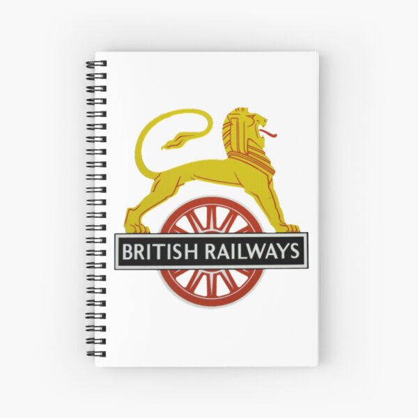 British Railway Lion on Bicycle Emblem Spiral Notebook