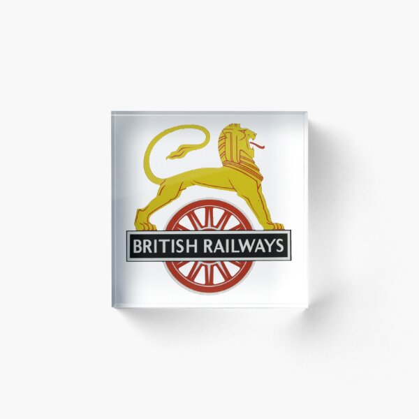British Railway Lion on Bicycle Emblem Acrylic Block