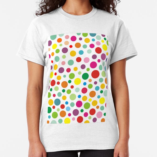 Rainbow colorful polka dots Classic T-Shirt