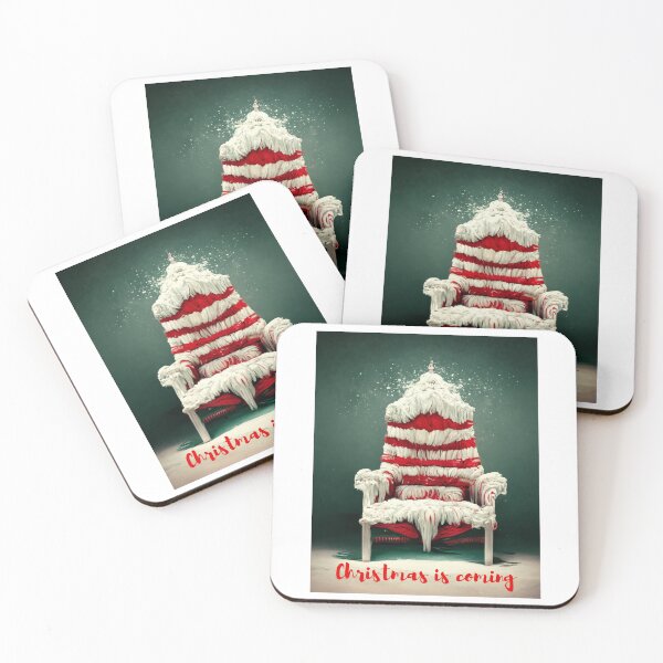 Item preview, Christmas Is Coming Santa Candy Cane Throne - Merry Christmas  designed and sold by WBP Mart.