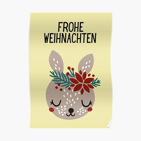 Carte de vœux for Sale avec l'œuvre « Frohe Weihnachten, Weihnachtskarte,  joyeux Noël en allemand, joyeux Noël en allemand, Noël allemand » de  l'artiste Pommallina