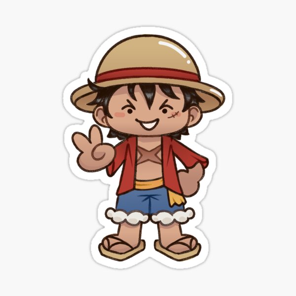 Chibi Luffy Stickers for Sale | Redbubble