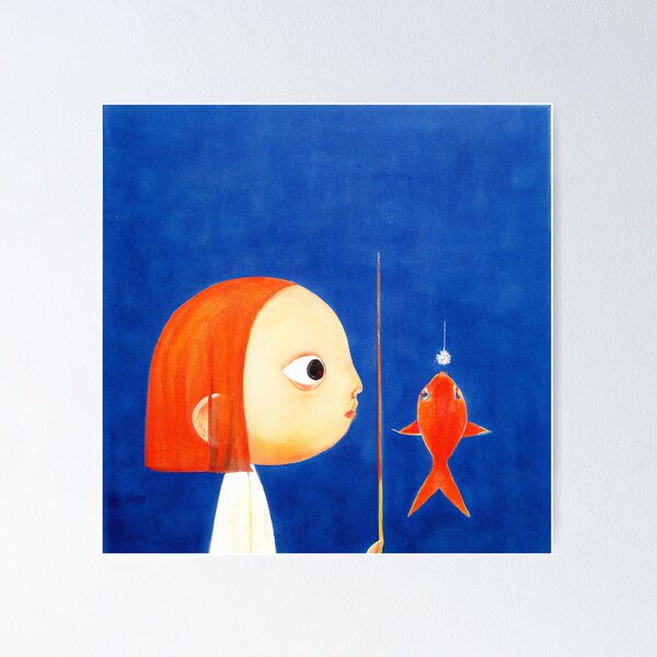 Item preview, Girl Caught a Goldfish designed and sold by ameliarenny.