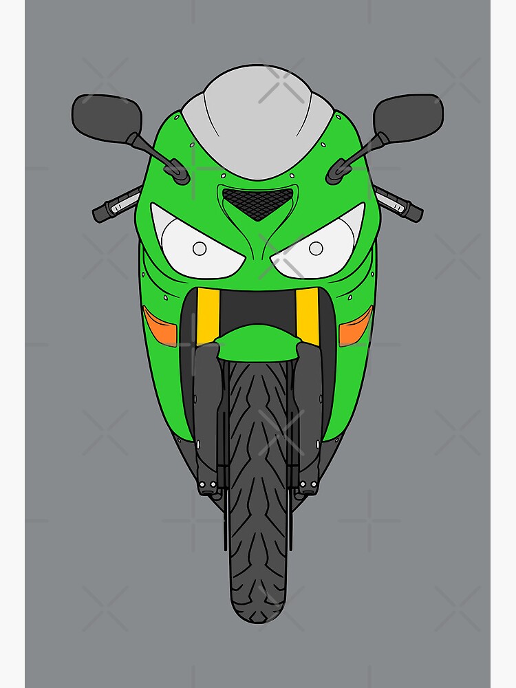 版画 Kawasaki Ninja ZX-6R Blueprint Art Print, Motorcycle Gift,unique