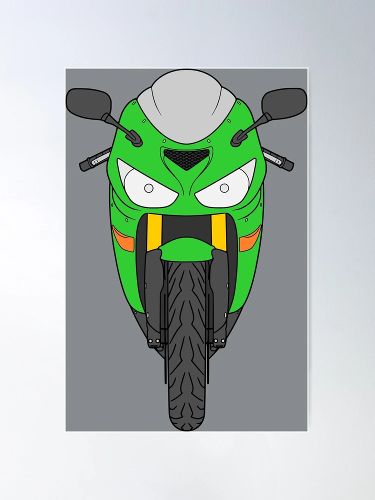 Kawasaki ZX6-RR Ninja 2003-2004 kawasaki green color | Poster
