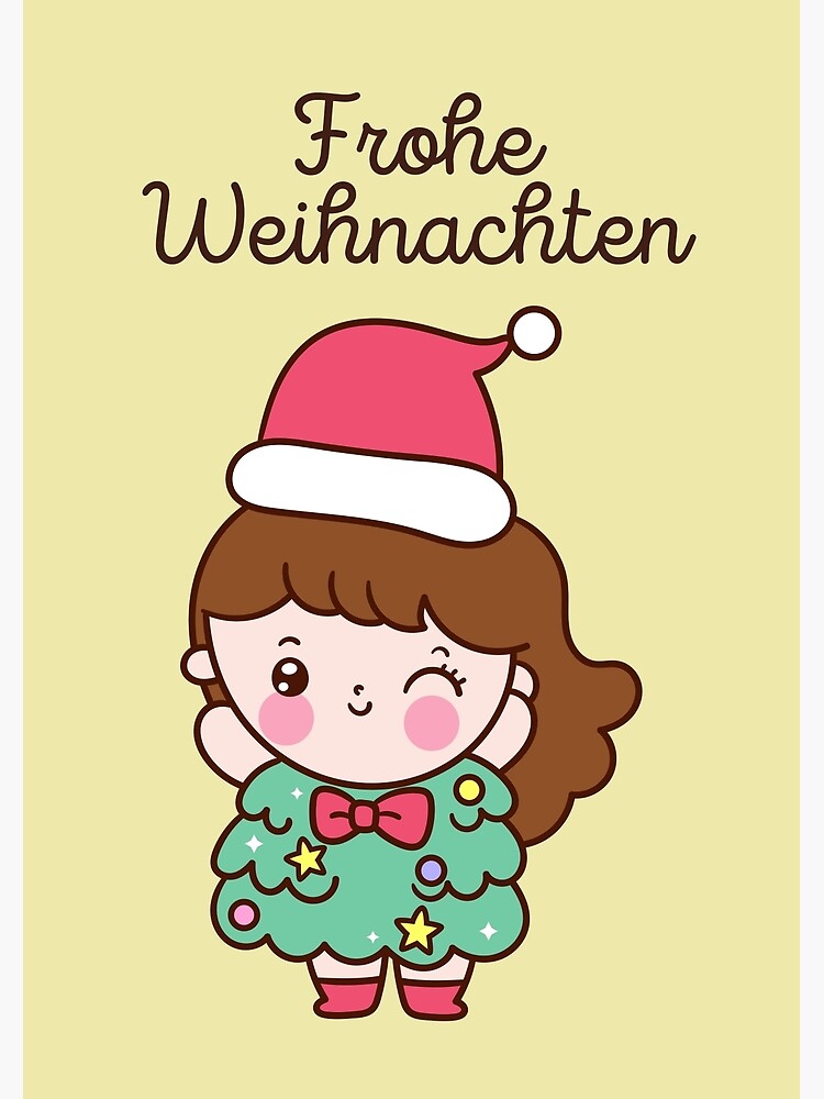 "Frohe Weihnachten, Weihnachtskarte, Happy Christmas in German, Merry