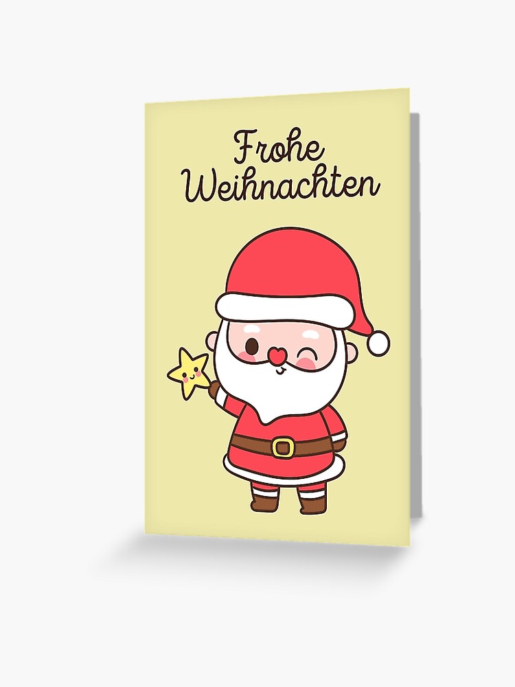 Carte de vœux for Sale avec l'œuvre « Frohe Weihnachten, Weihnachtskarte,  joyeux Noël en allemand, joyeux Noël en allemand, Noël allemand » de  l'artiste Pommallina